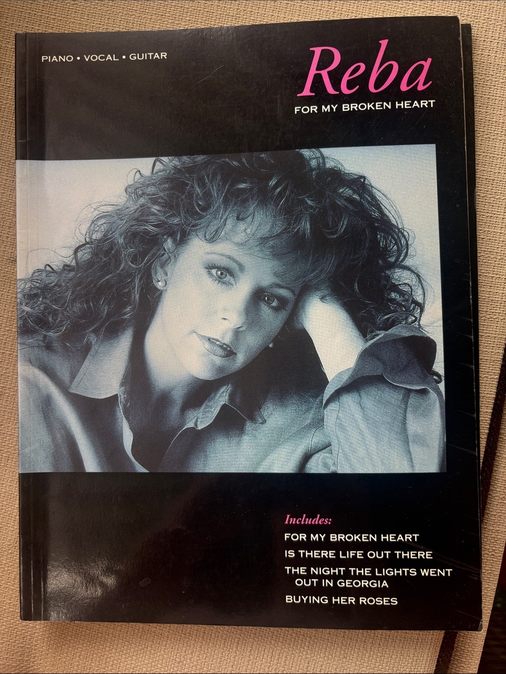 Reba For My Broken Heart piano vocal guitar sheet music
